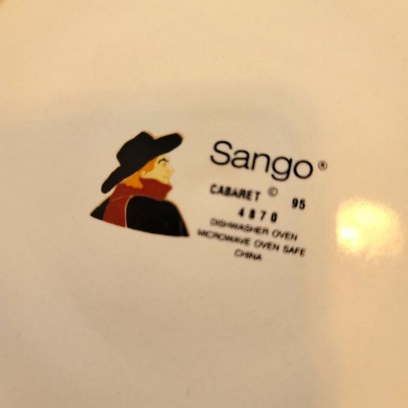 Sango Cabaret Plate Artistide Colorful Man 8" 1995 #4870 DH686 - Picture 3 of 5